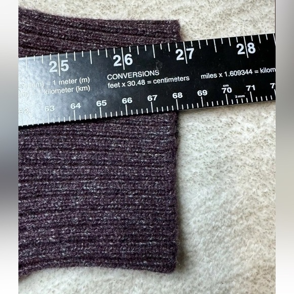 Wool Men’s XL V Crew Neck Pullover Sweater Plum Sweatshirt EUC Joseph Abboud - Picture 8 of 10